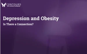 cover image with the text "depression and obesity: is there a connection?"